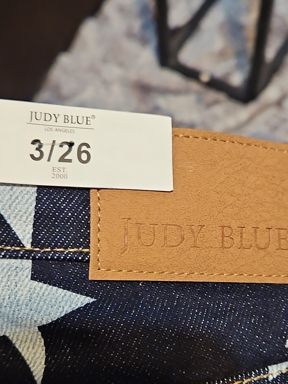 Judy Blue Dark Denim Star-Print Flare Jeans - Picture 8 of 12